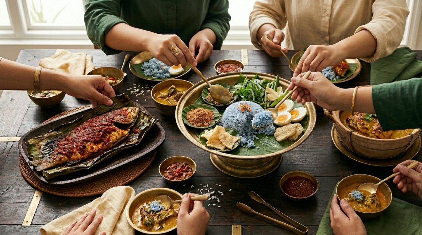 Sharing a Malay meal