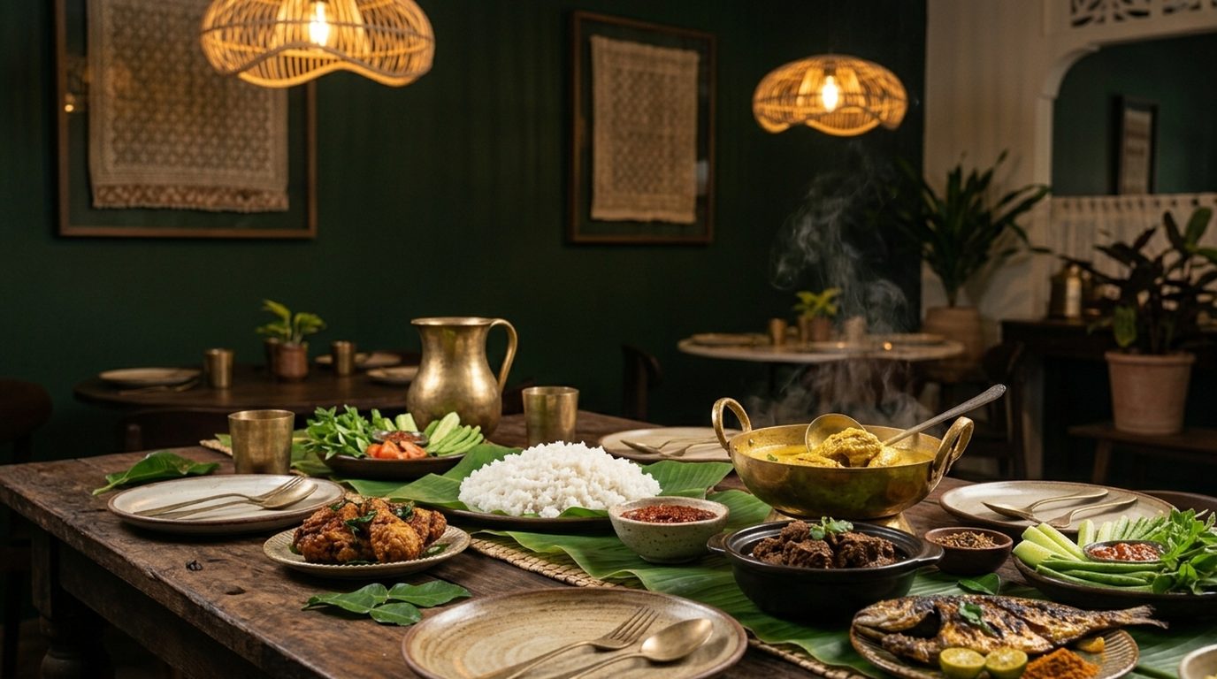 A Malay restaurant table in Cyberjaya